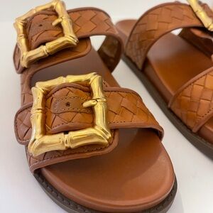 ENOLA SPORTY WOVEN LEATHER FLAT